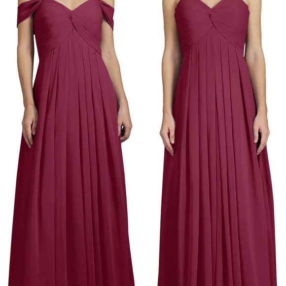 AZAZIE KAITLYNN
Merlot Empire Ruched Chiffon Convertible Dress - Picture 6 of 14